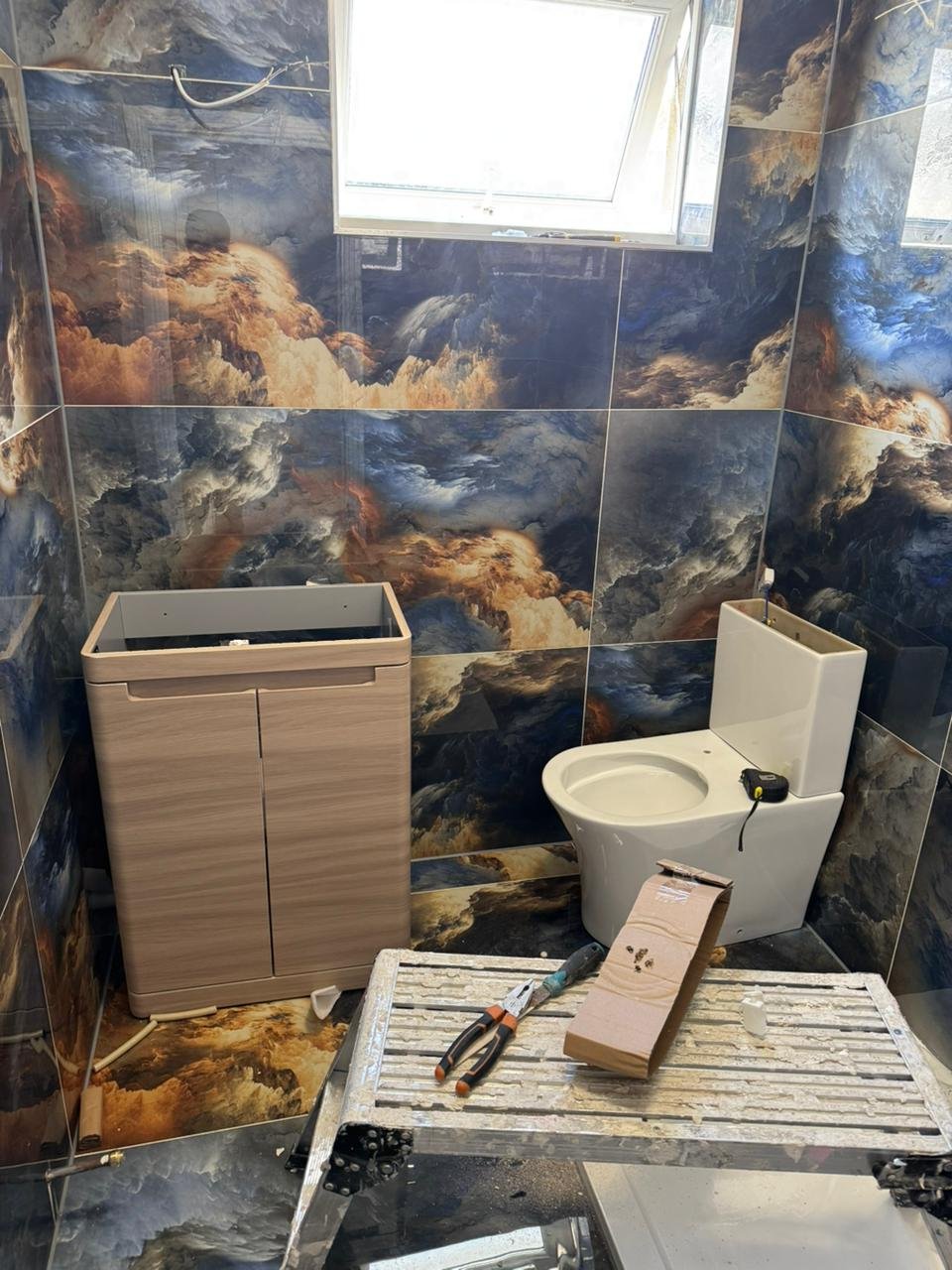 Bathroom tiling during installation Dublin