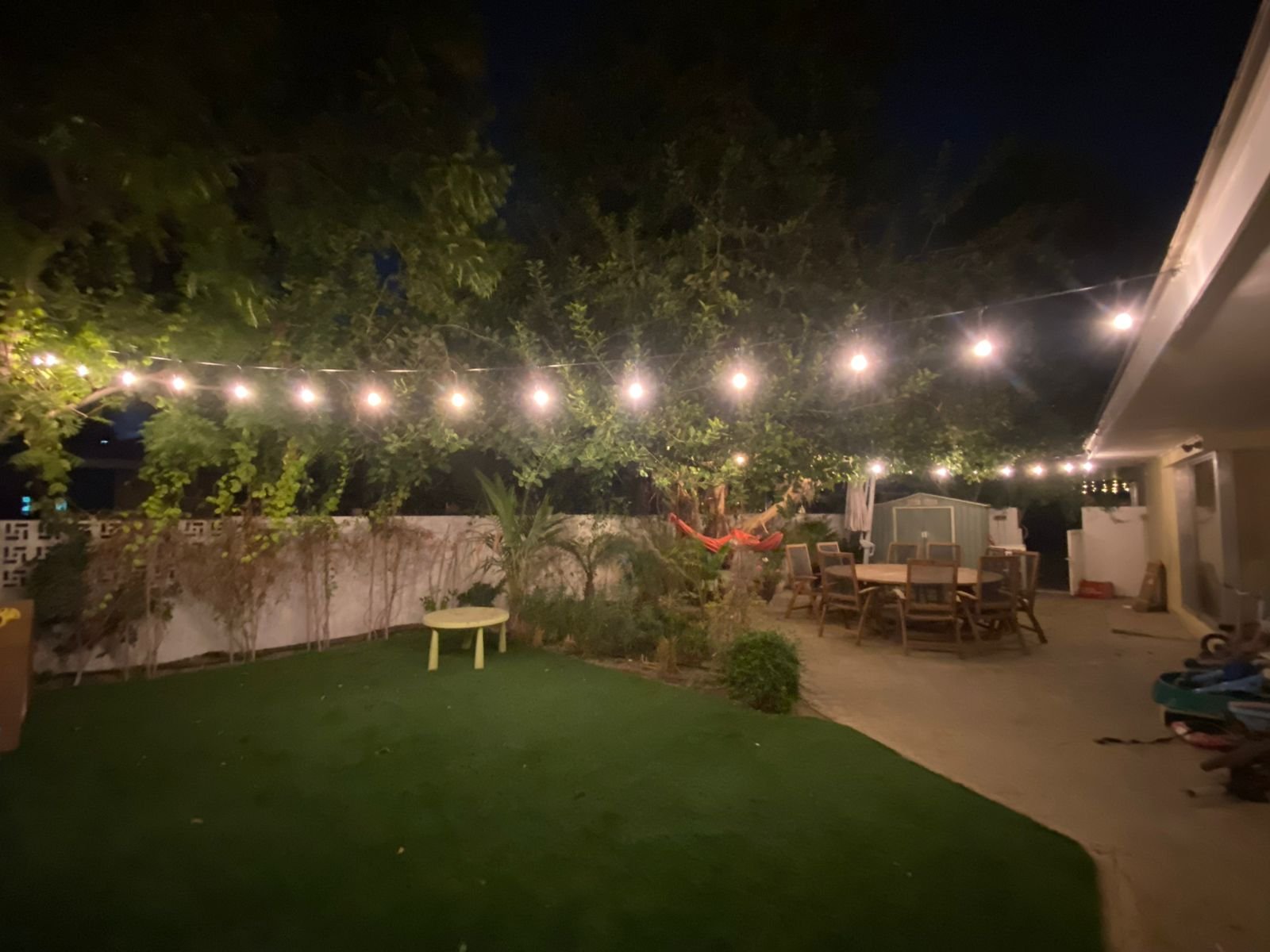 Garden before ProFix outdoor lighting Dublin