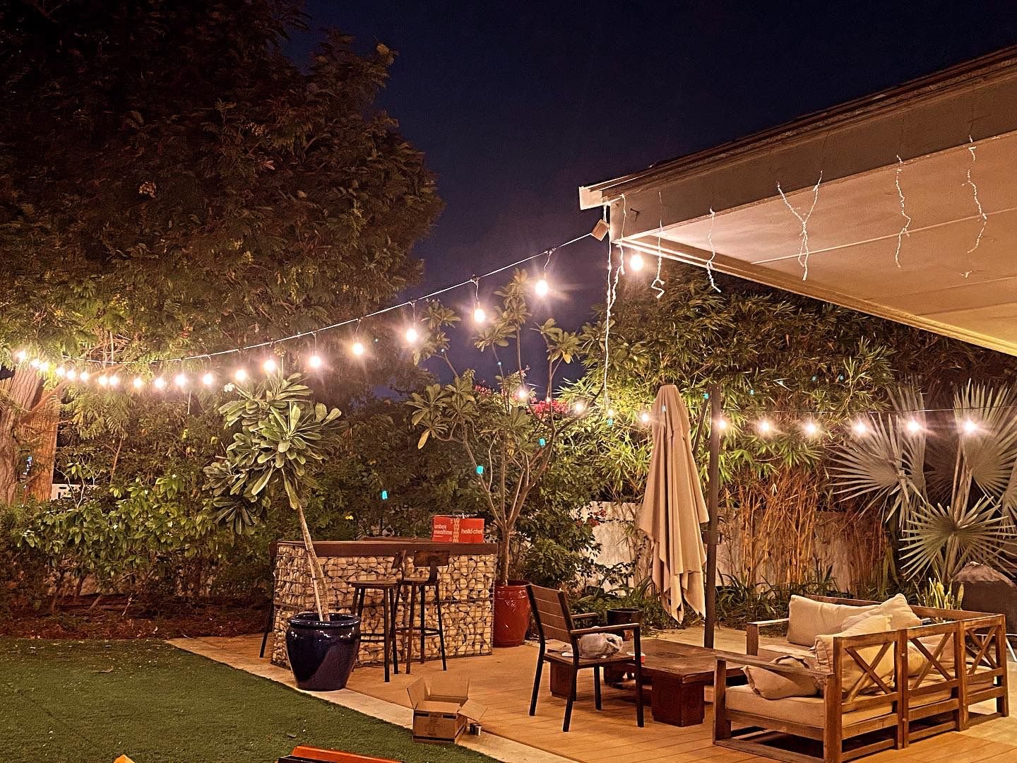 Garden outdoor lighting installation Dublin